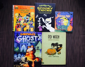 Halloween Hallmark Placemat, Georgie, Spooky Trick, Which Witch Is Which, Garfield Ghost Story, Halloween Night, Poem, BOOKS, Plate Grabber