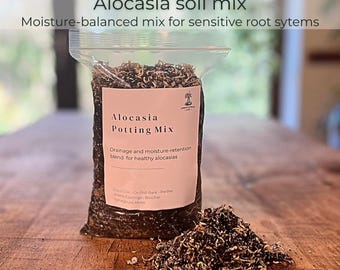 Alocasia Soil Mix | Well Draining Potting Mix for Alocasia Plants With Sphagnum Moss for Moisture | Aroid Soil Blend | 1L 3L 5L 8L