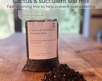 Cactus and Succulent Soil Mix | Fast Draining Potting Soil | Succulent Potting Mix | Well Draining Cactus Soil | 1L 2.5L 5L