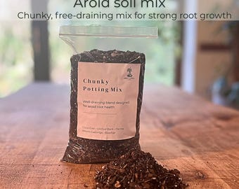 Chunky Aroid Soil Mix | Monstera Soil | Philodendron Potting Mix | Well Draining Indoor Plant Soil | Chunky Houseplant Mix | 1L 3L 5L 8L