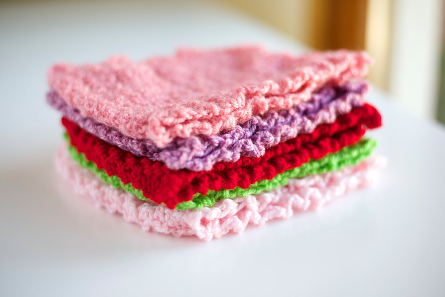 LOW START!?Stylish Red and Green Knitted Headband Handmade Headband – Jonah main image 2
