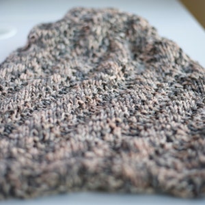 Fall Winter Mixed Brown Gray Coffee Knitted Wrap Around Infinity Scarf, Neckwarmer, Cowl image 2