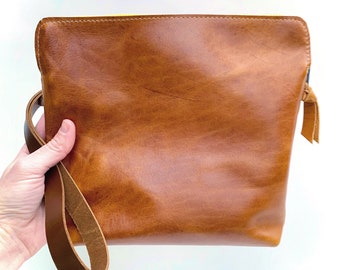 Nicole clutch- Toiletry bag- make up bag clutch- wristlet