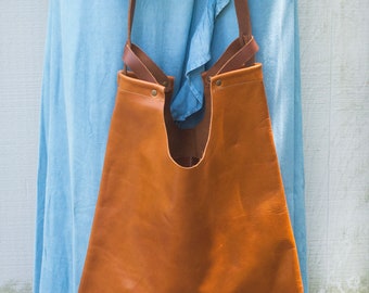 Scavenger Tote, Tote, Tote bag, Leather tote, Satchel, Carry all, Purse, Handmade tote