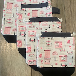 Paris Love Knitting/Crochet Project Bag