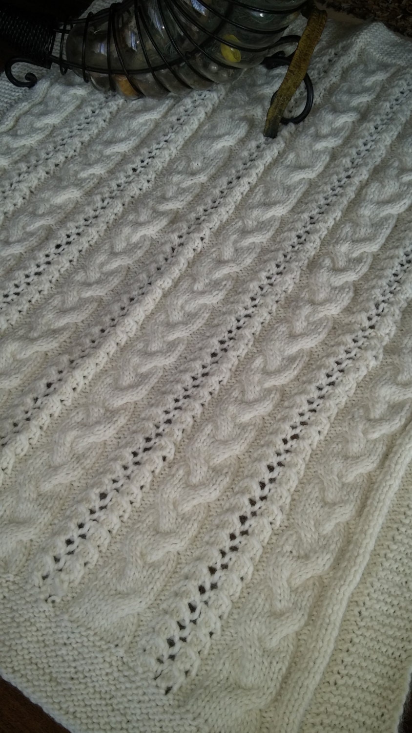 Knitting baby blanket/alpaca baby blanket/cream baby blanket Etsy