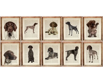 German Shorthaired Pointer Art Print Dog Nursery Wall Decor Etsy