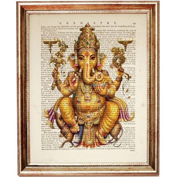 Ganesha Wall Art Ganesha Print Ganesh Wall Art Hindu Wall Etsy
