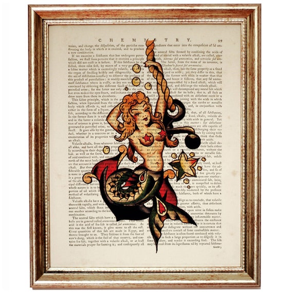 christmas gifts sailor jerry decor sailor jerry mermaid etsy