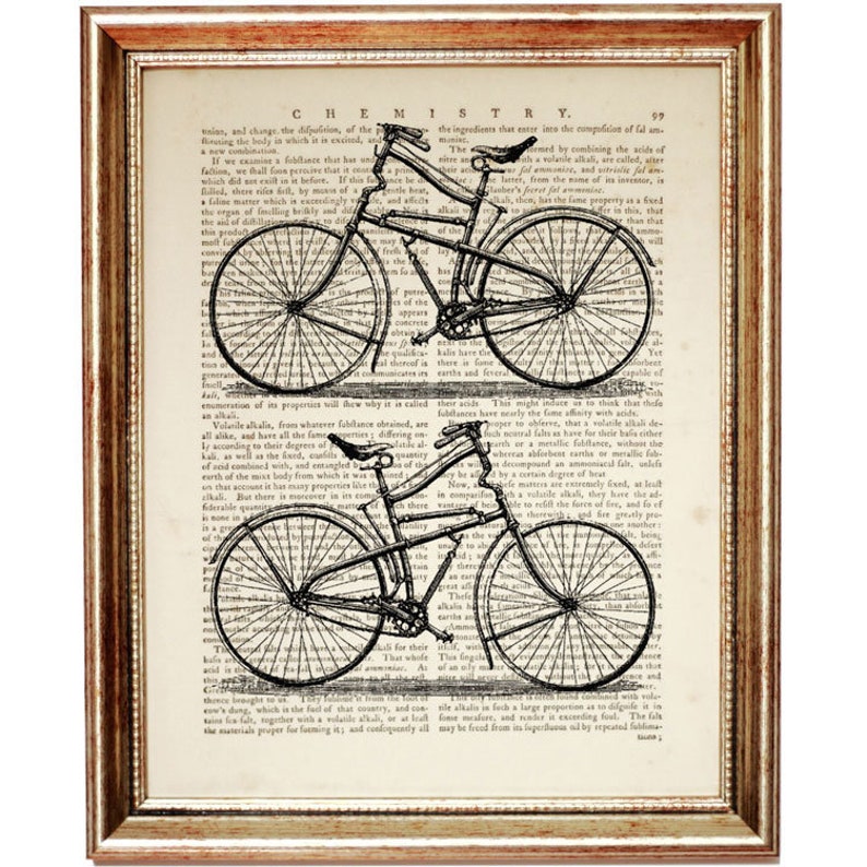 BIKE RACER ART PRINT POSTER Vintage Illustration Wall Cycling Bicycle A4 A3 A2