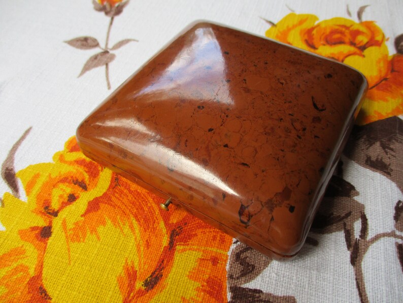 Vintage Swedish Jewellery Case Walnut Effect Jewellery Box