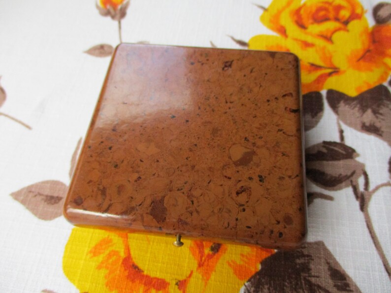 Vintage Swedish Jewellery Case Walnut Effect Jewellery Box