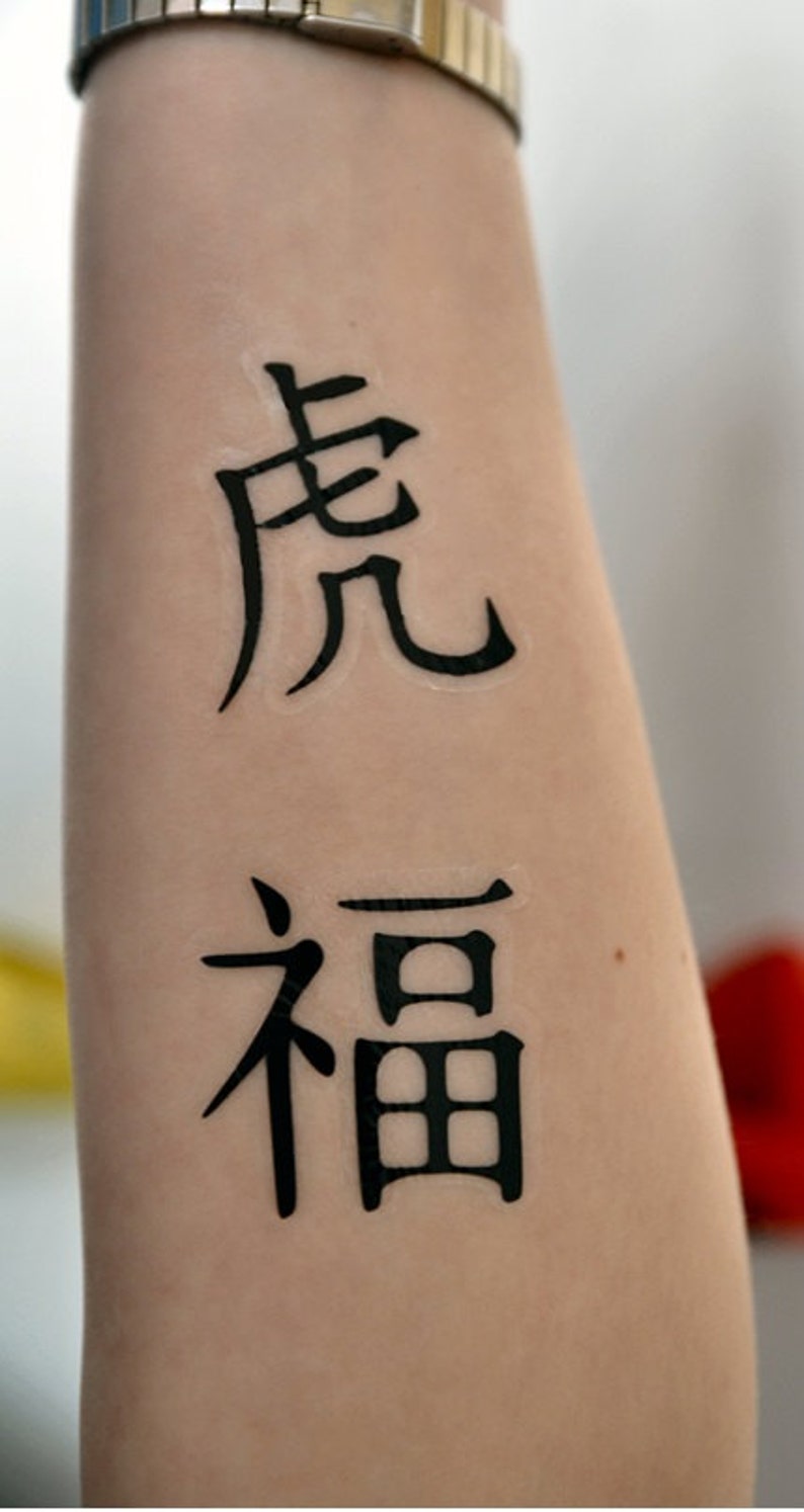 Symboles Chinois Tatouage Temporaire Tatouage Temporaire Etsy France