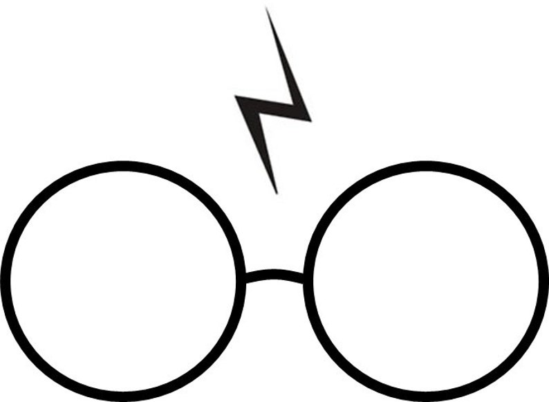 Harry Potter Glasses and Scar Temporary Tattoo Harry Potter Etsy