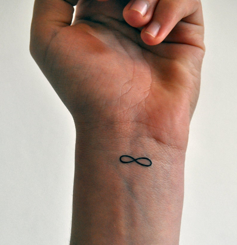 Small Infinity Symbol Temporary Tattoo, Infinity Symbol, Friendship Tattoo, Indie Tattoo, Hipster Tattoo, Gift Idea, Small Tattoo image 1