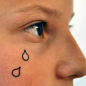 temporary teardrop gangster symbolic