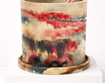 Grote plantenbakken voor bomen Cement plantenpot met afvoergat schotel 12 inch unieke pot met lade 5 gallon tuinpot aangepaste kleuren