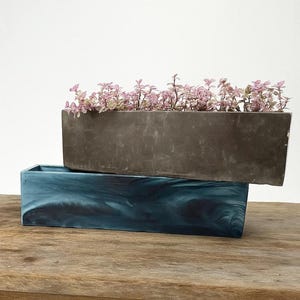 30 cm rektangulära fönsterbrädeplanter med dränering: Flera + anpassade färger tillgängliga