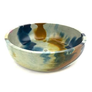 8 inch Marble Cement Bowl Glazed for Food or Centerpiece Colorful Bowl with Drainage or Without Gift for Host or Housewarming coastal highway