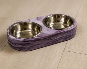 Voerbak zonder fooi voor kleine honden nieuwe puppykatten met roestvrijstalen kommen