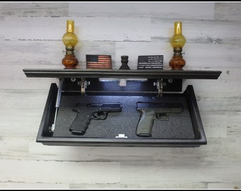 23" X 10"  Oak Hidden Compartment Tactical Concealment Shelf