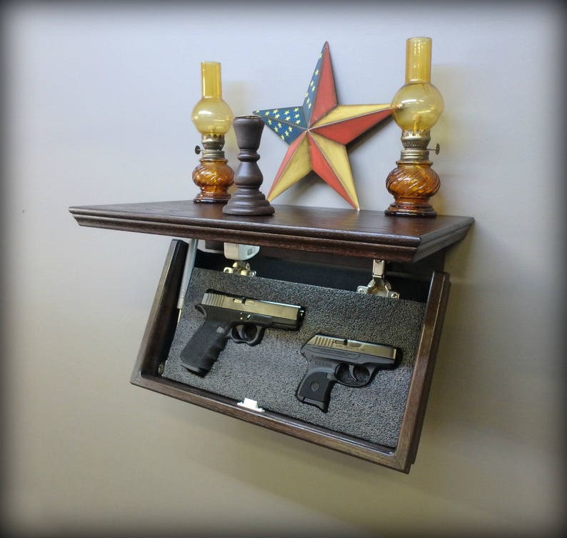 18 X 10 Oak Tactical Concealment Shelf With Etsy