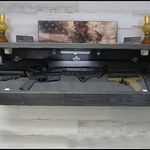 42&quot;XL  Choose Your Color Rustic Pine Compartment Tactical Concealment Shelf