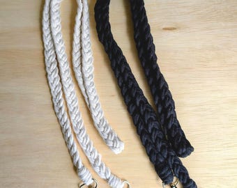 Handcrafted Macrame Purse Strap: Cotton Crossbody Bag or Camera Strap (43")