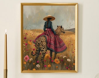 Jaguar Art,Mexicana art, Mexican wall art,Mexico Art, Mexico Traditions , home decor, wall decor