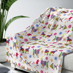 Mexico Blanket, Mexican Blanket, Otomi blanket, Mexico Otomi style, mexican decor, mexico gifts, mexico decor,