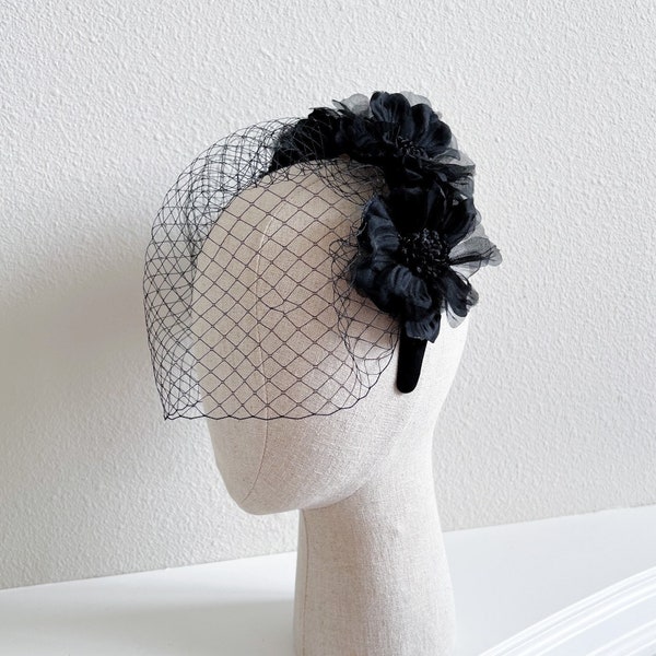 Black Birdcage Veil Etsy