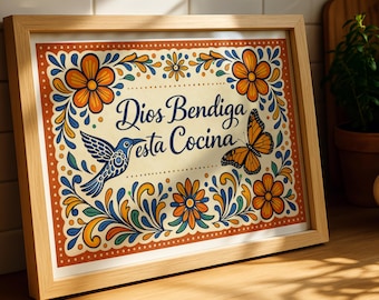 Arte murale Talavera in Messico, arte della cucina messicana, arte messicana, poster di decorazioni messicane, stampe sulla cultura messicana, arte murale latina
