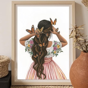 Mexico Wall Art, Mexican Art, Mexicana Heart wall art,Latina wall Art, Mexico Oil Painting style, Printable Wall art, Floral Wall ART