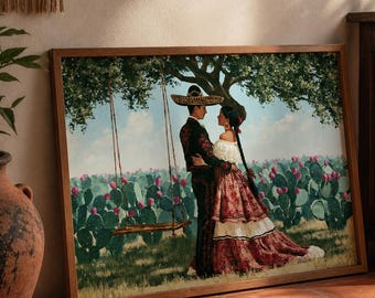シャマン・ウイチョル族の糸絵の具。メキシコのウイチョル族の絵画を壁