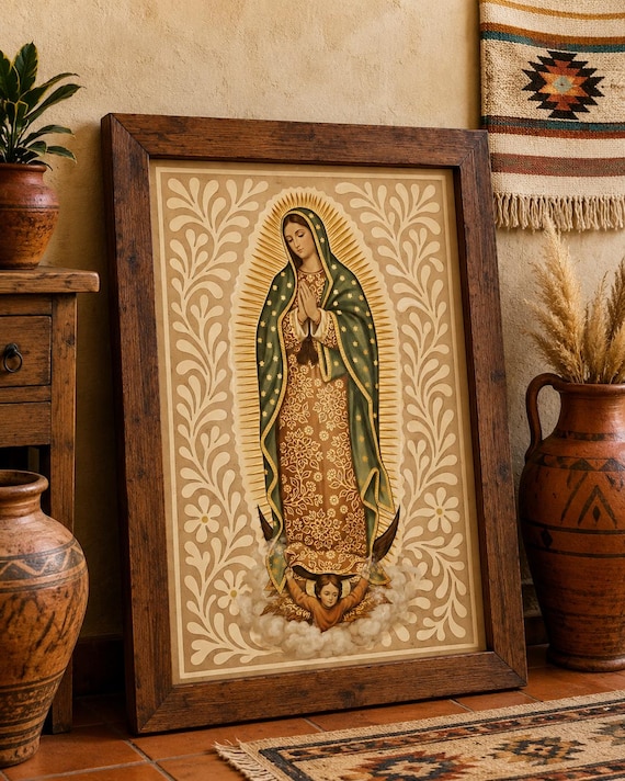 Talavera Virgen de Guadalupe,Mexico Posters,Our Lady of Guadalupe, Mexican posters, Latina Gifts,Mother day Gifts
