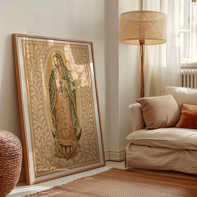 Talavera Virgen de Guadalupe,Mexico Posters,Our Lady of Guadalupe, Mexican posters, Latina Gifts,Mother day Gifts image 7