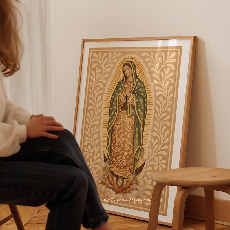 Talavera Virgen de Guadalupe,Mexico Posters,Our Lady of Guadalupe, Mexican posters, Latina Gifts,Mother day Gifts image 9