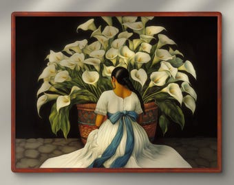 Mexico Wall Art, Mexican Art, Mexicana wall art, Mexico Flowers Art, Mexico Painting Art