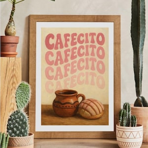 Mexico Wall art, Mexican wall art, Mexico pan dulce, mexico prints, mexico decor, Pan dulce art, Cafecito wall art