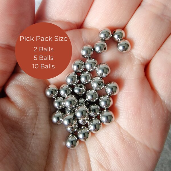 16gauge 5mm Replacement Belly Button Ring Ball Cartilage Eyebrow Earring Spare Body Piercing Jewellery Parts Surgical Steel UK