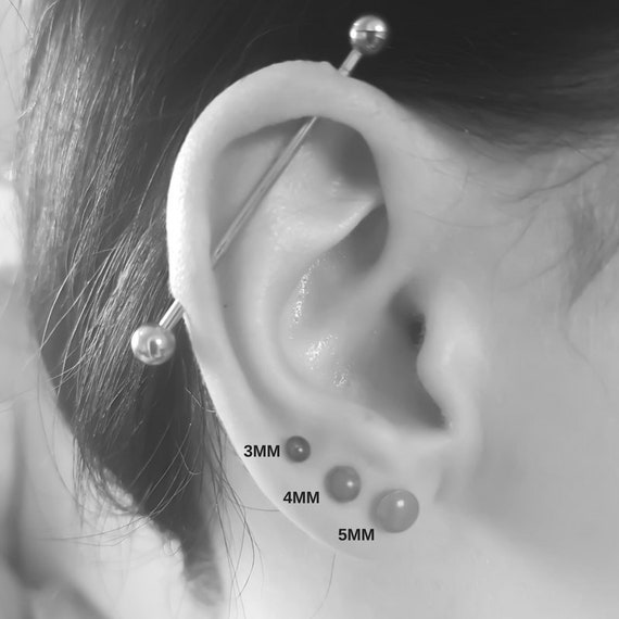 Surgical Steel Earring Studs 3mm 4mm Or 5mm Dainty Earrings Etsy