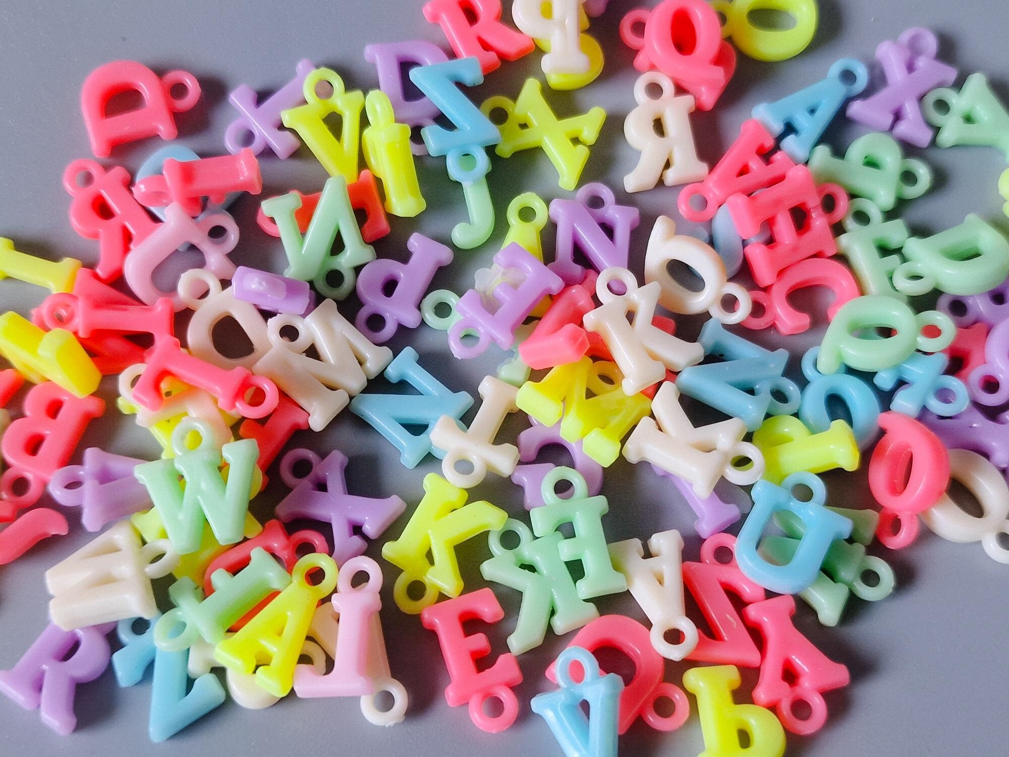 7mm White Number Beads Round Alphabet Style Craft Kids Beading UK