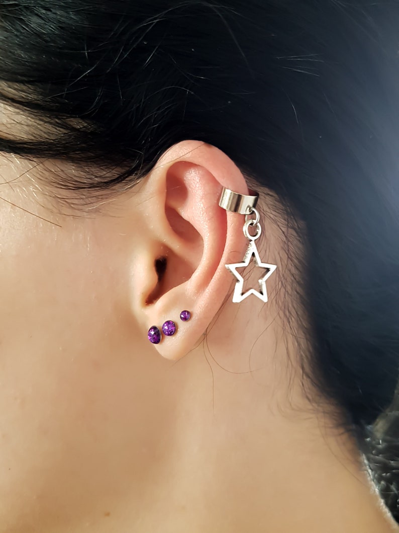 Simple star ear cuff for nonpierced ears earcuff no Etsy