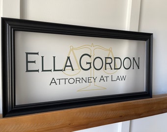 Personalized Lawyer Gift | Law School Graduation Gift | Gifts for Lawyer Attorneys | Law Office Decor | Attorney Wall Art Print