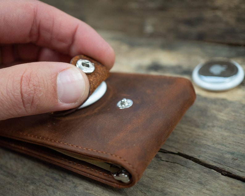 Airtag Wallet Mens Leather Wallet Gift Air Tag Leather Etsy Australia