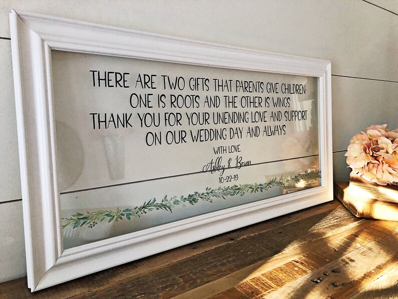 Wedding Frame for Parents Parents of the Bride Gift Wedding Etsy