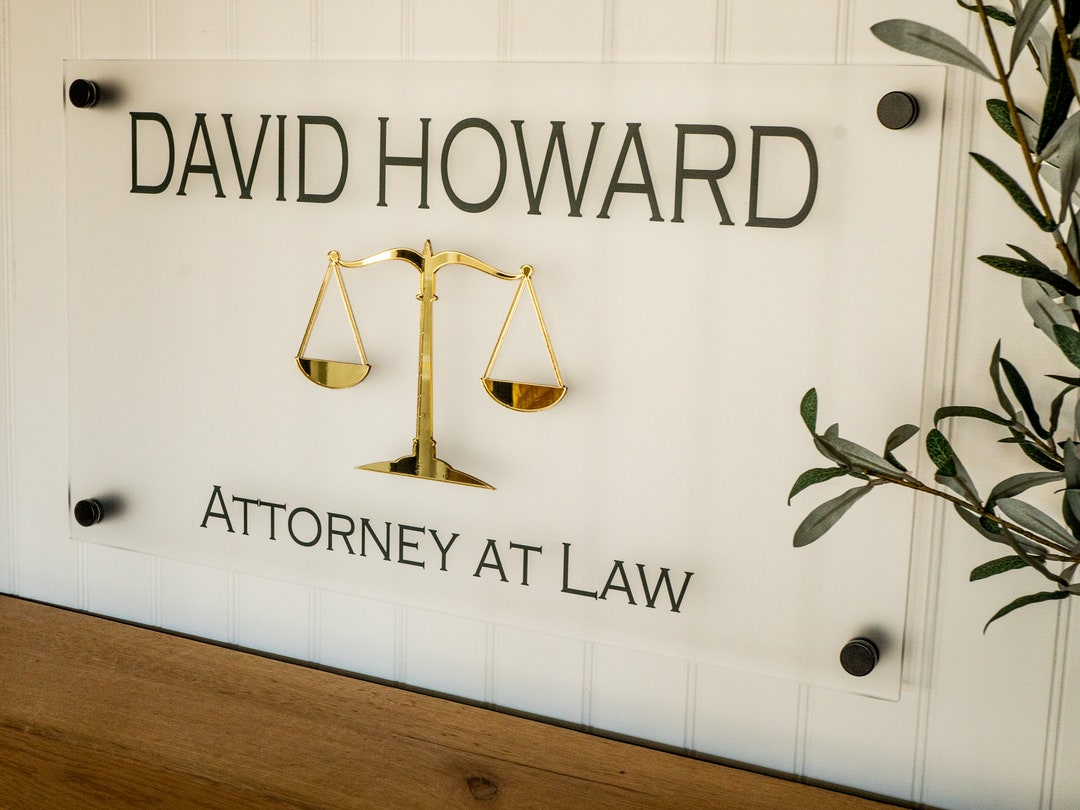 Attorney Lawyer Gift, Law Firm Decor Sign, Law Office Sign, Acrylic Business Sign Etsy