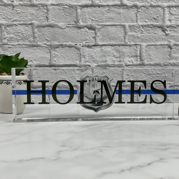 Police Officer Desk Nameplate Etsy