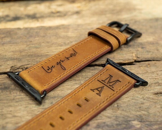 Personalized Apple Watch Band, Leather, PN0229AW