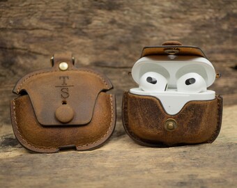 Gifts for Him or Her| Personalized Air Pod 3 Case | Genuine Leather Air Pod Case Airpods 3 Case